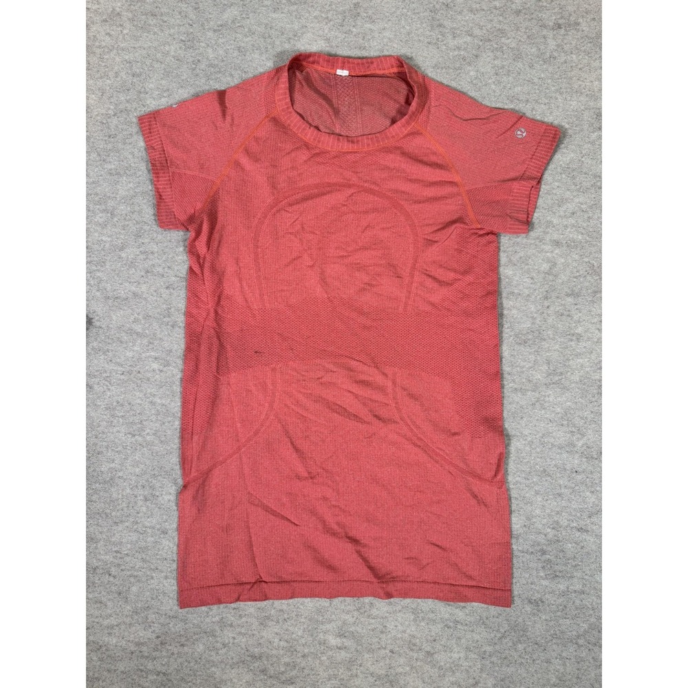 Lululemon Swiftly Tech Shirt Womens 6 Pink Seamless Short Sleeve Run Yoga Top